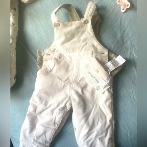 NWT Tartine et Chocolat Reversible Winter Overalls - 12M - Baby - Pink & Grey